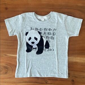 Jagged Culture panda patch tee shirt short sleeve Minimalist toddler boy kids 2T